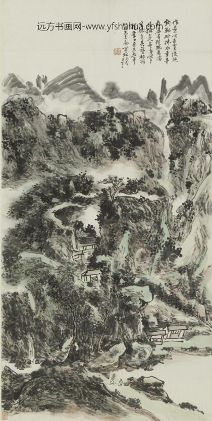 黄宾虹 层峦瀑布图轴.jpg