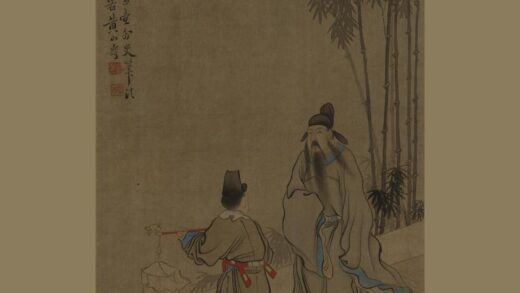 黄山寿 金莲归院图轴.jpg