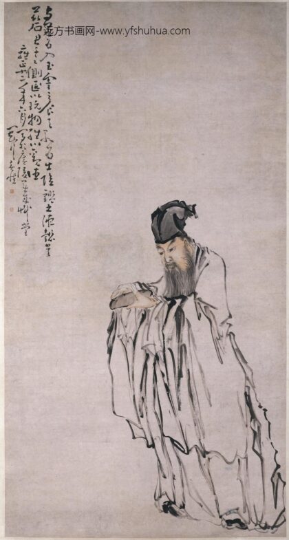 黄慎 东坡玩砚图轴.jpg