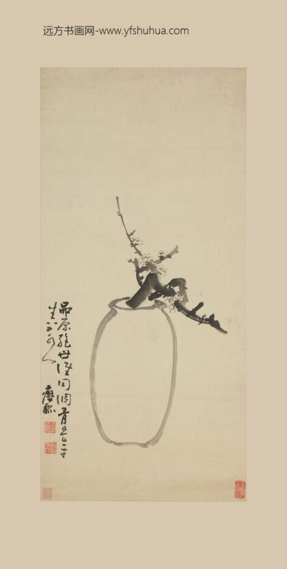 黄慎 瓶梅图轴.jpg