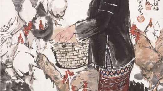 黄胄 农桑图轴.jpg