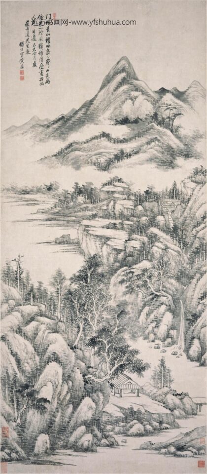 黄鼎 泉声山色图轴.jpg