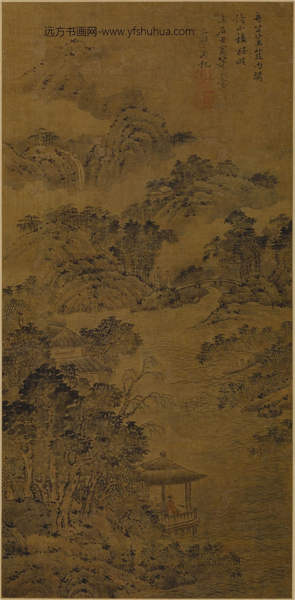 黎简_兼葭弄笛图轴