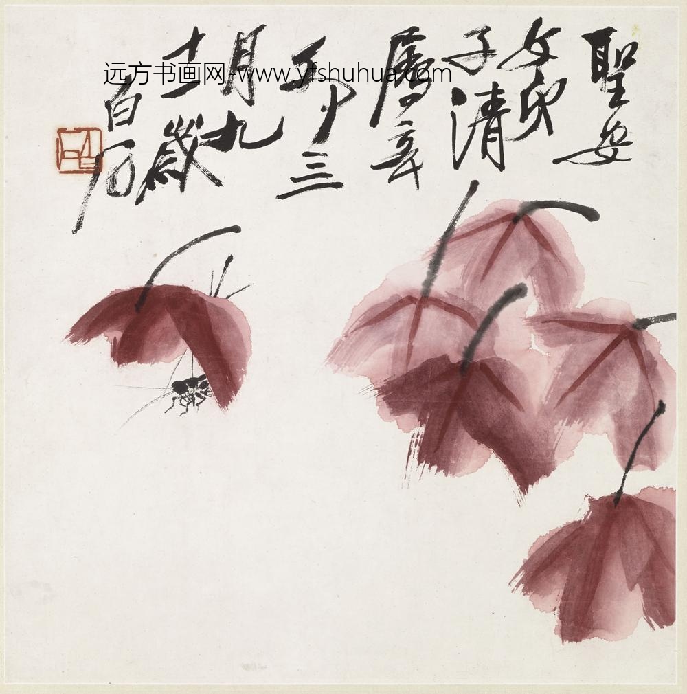 齐白石_枫叶图轴