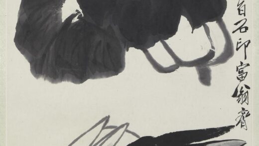 齐白石 白菜双兔图轴.jpg