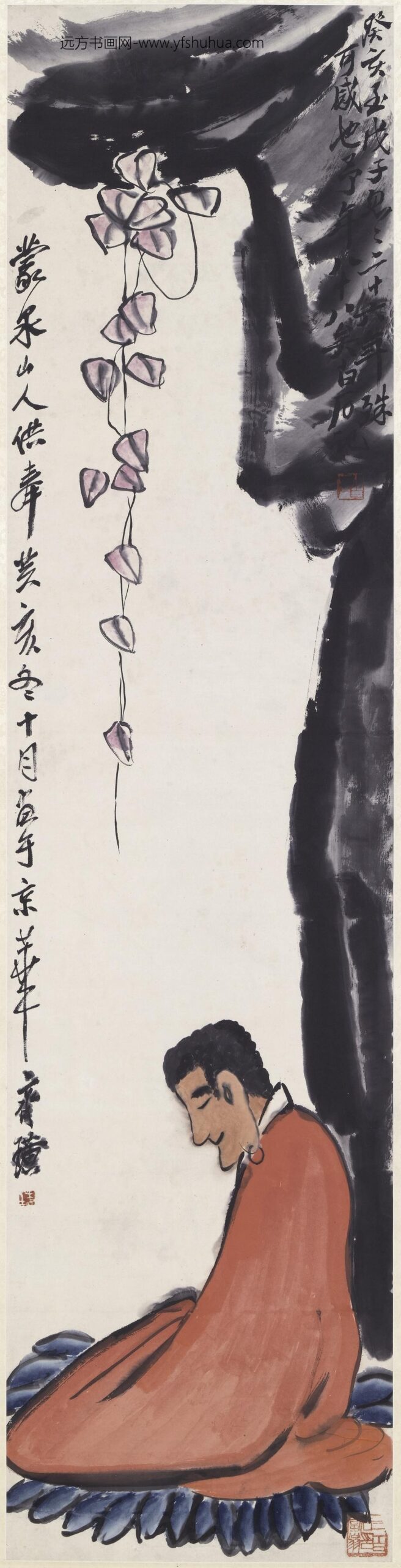 齐白石_罗汉像轴