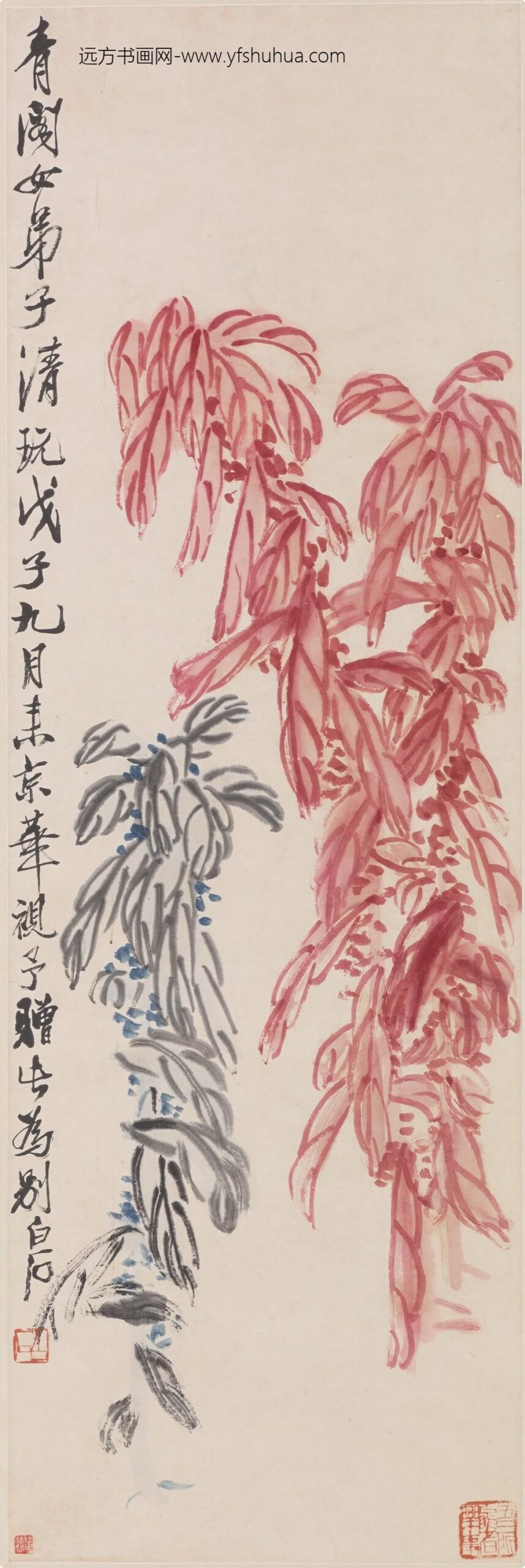 齐白石_老少年图轴