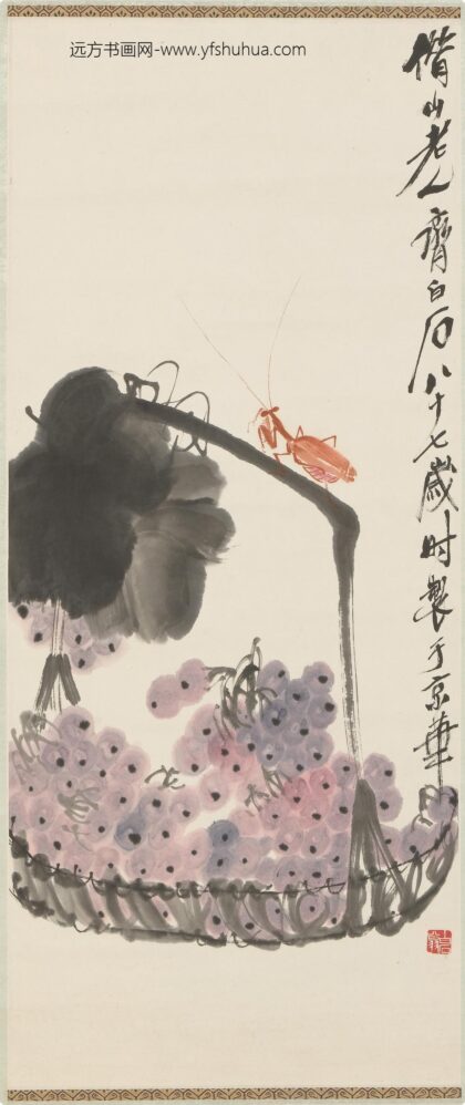 齐白石 葡萄螳螂图轴.jpg