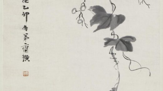 齐白石 葡萄鹌鹑图轴.jpg