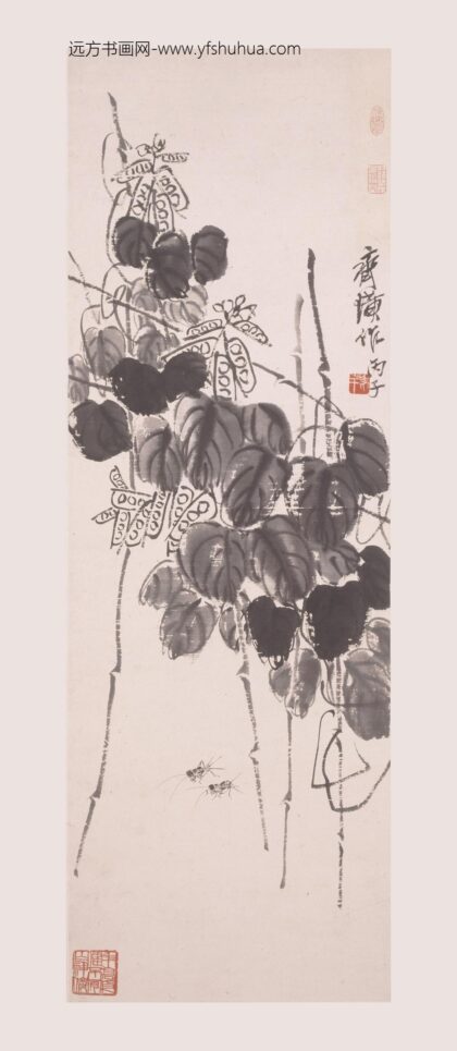 齐白石（齐璜） 豆架鸣蛩图轴.jpg