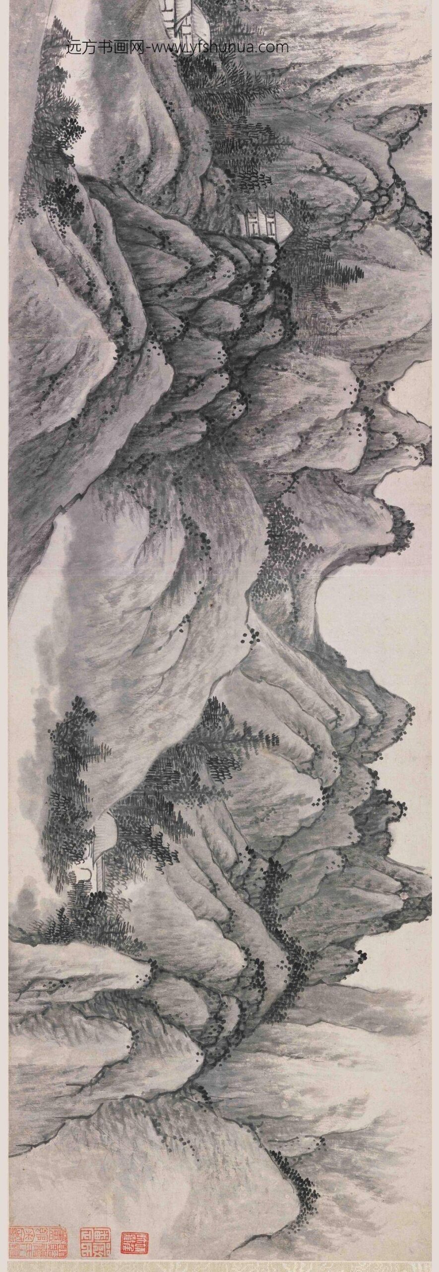 龚贤_书画合卷_