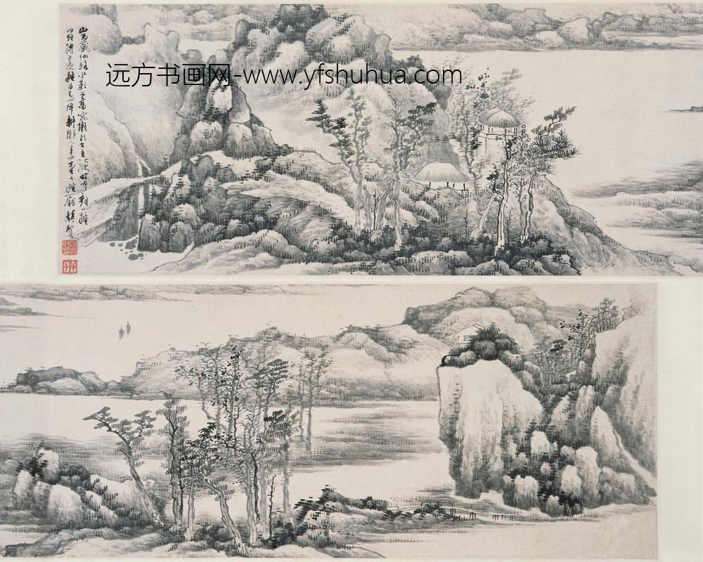 龚贤_山光水影图卷