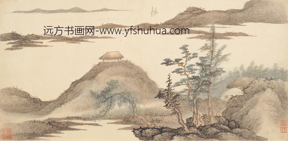 龚贤_山水八段图卷_