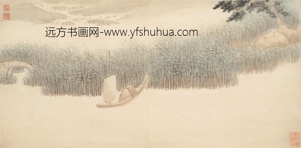 龚贤_山水八段图卷_