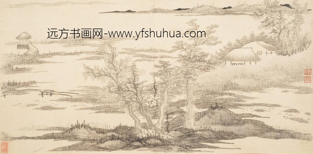 龚贤_山水八段图卷_