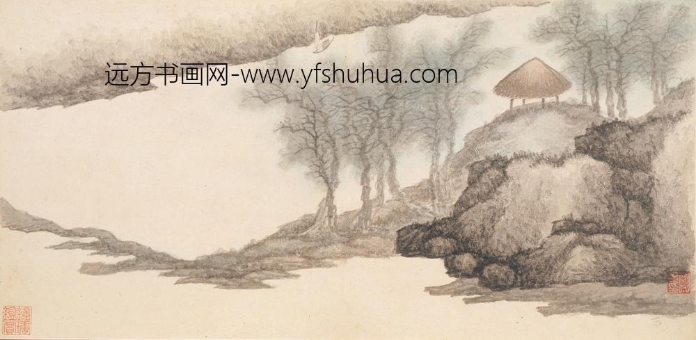 龚贤_山水八段图卷_