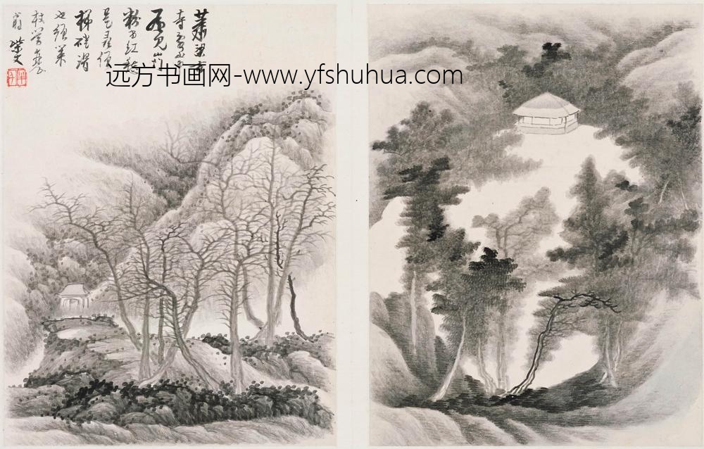 龚贤_山水图册_