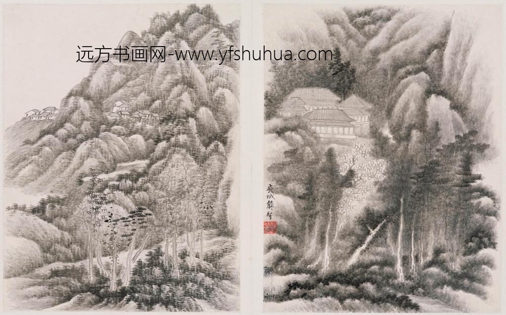 龚贤_山水图册_