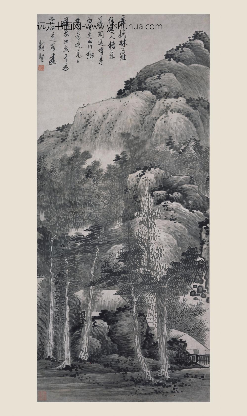 龚贤_林萝高逸图轴