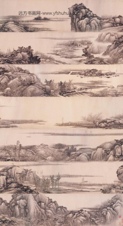 龚贤 江村图卷.jpg