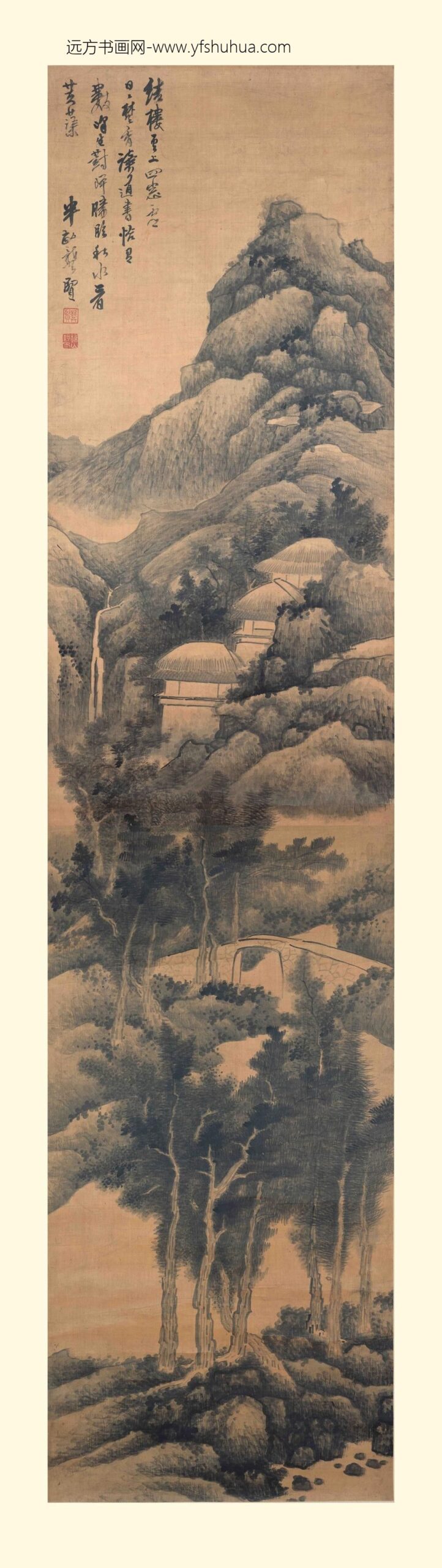 龚贤_结楼云上图轴