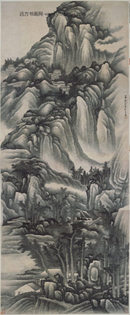 龚贤 重山楼阁图轴.jpg