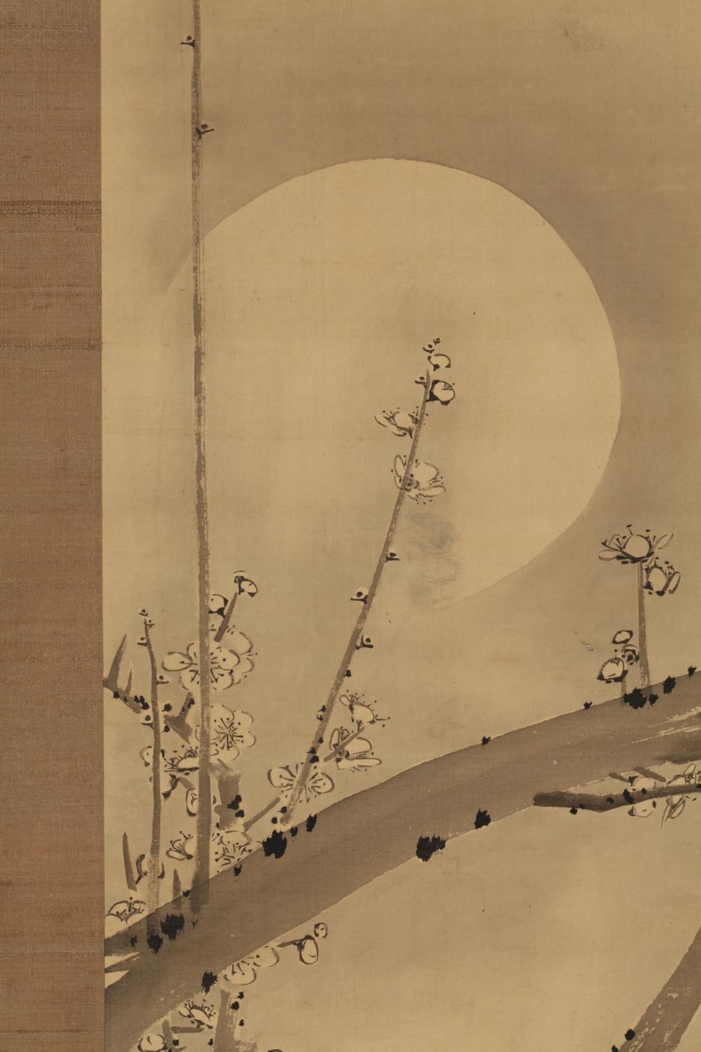 _万年维明梅月图__