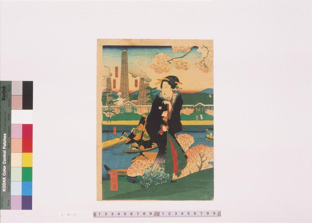 _浪花真冩川崎铸造场__