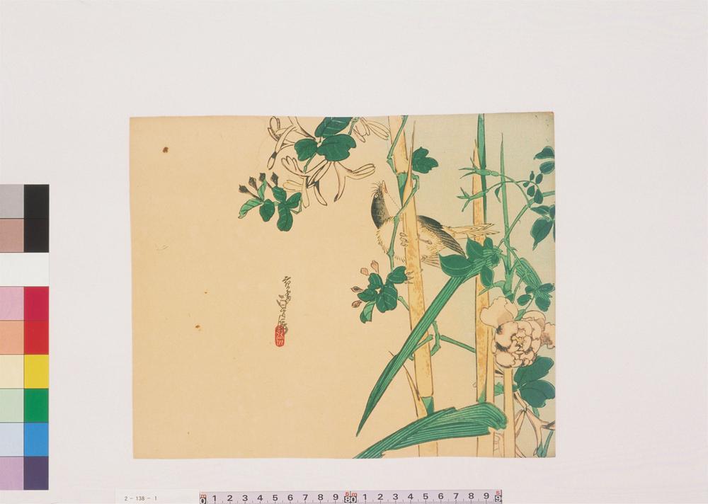 _二代长谷川贞信版画花鸟画__