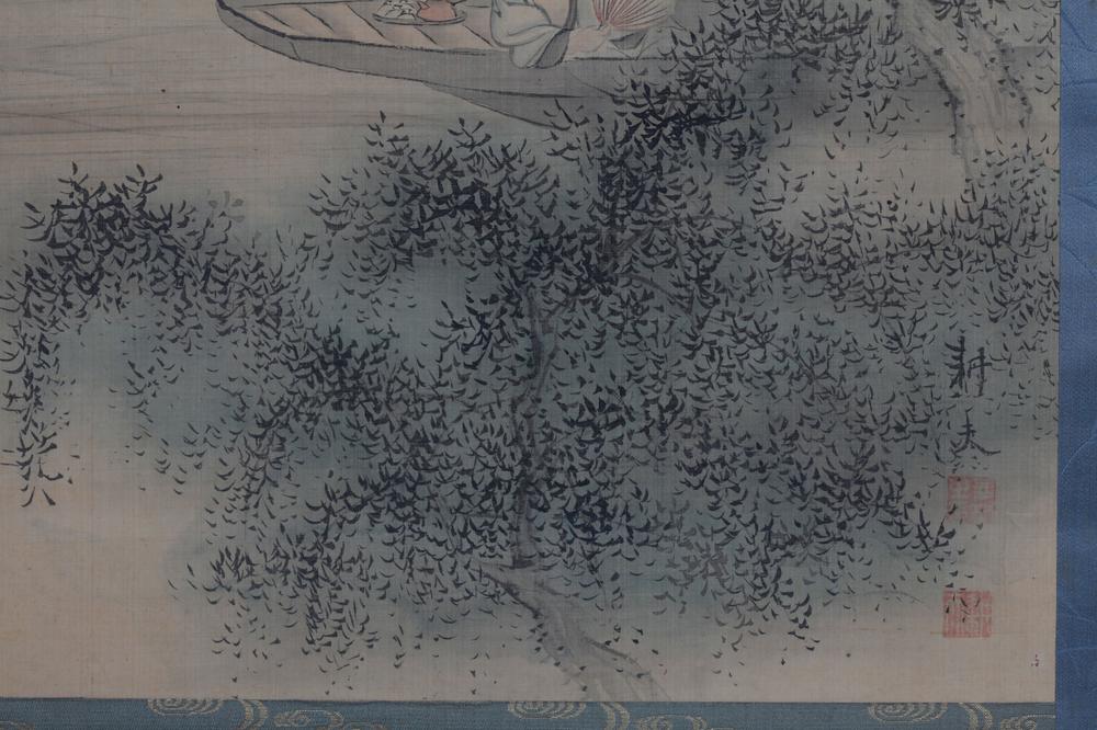 _柳影舟中纳凉图__