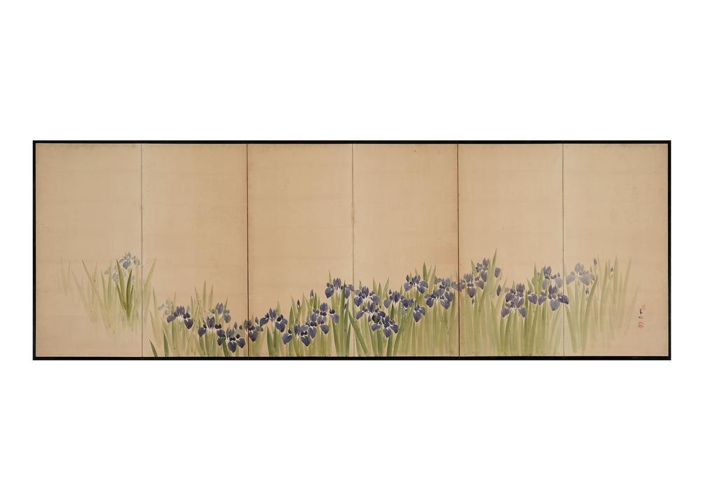 _菖蒲画屏风__