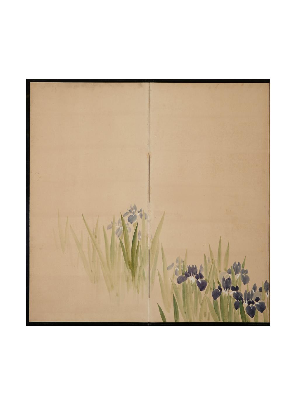 _菖蒲画屏风__