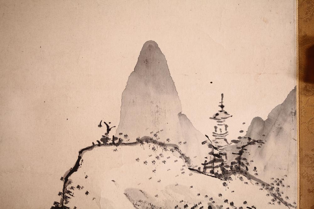 _鉴诫语水墨山水画__