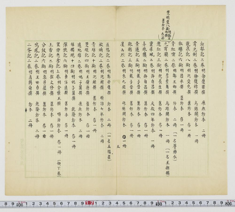 _碧蕖馆所藏钞本杂剧传奇目录__