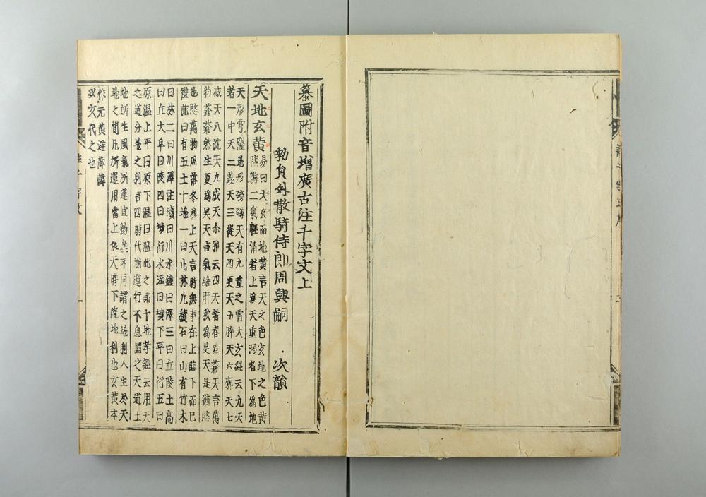 _纂图附音增广古注千字文卷__