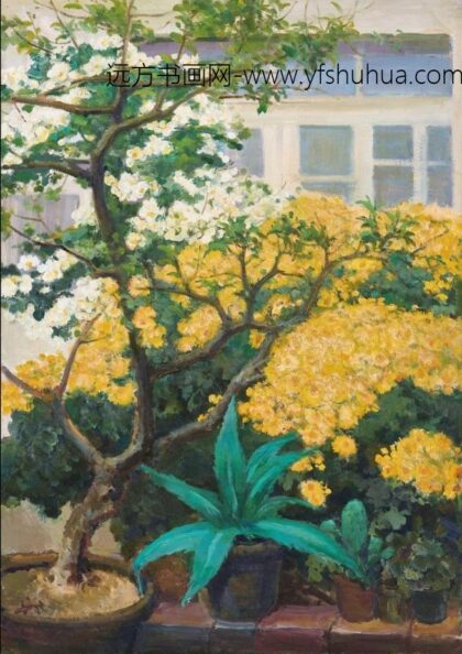 9、艾中信 《庭院一角》.jpg