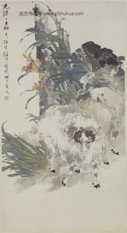 任伯年（任颐） 三阳开泰轴.jpg