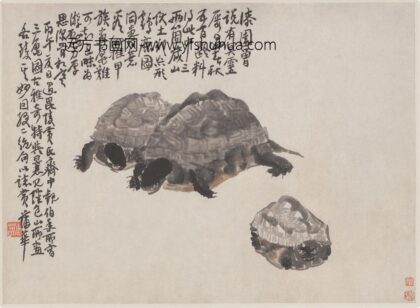 任伯年（任颐） 三龟图轴.jpg