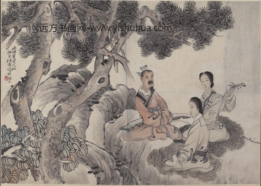 任伯年（任颐）_东山丝竹图轴