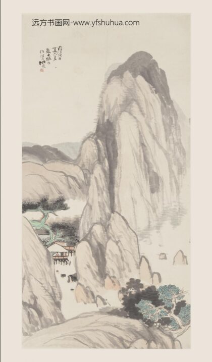 任伯年（任颐） 仿石涛山水轴.jpg