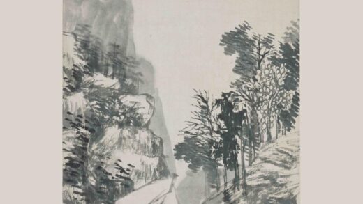 任伯年（任颐） 墨笔山水轴.jpg