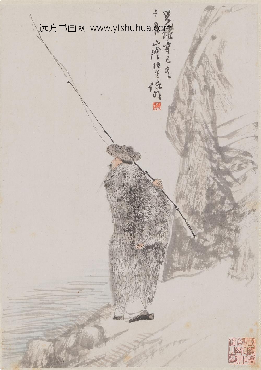 任伯年（任颐）_子陵罢钓图轴