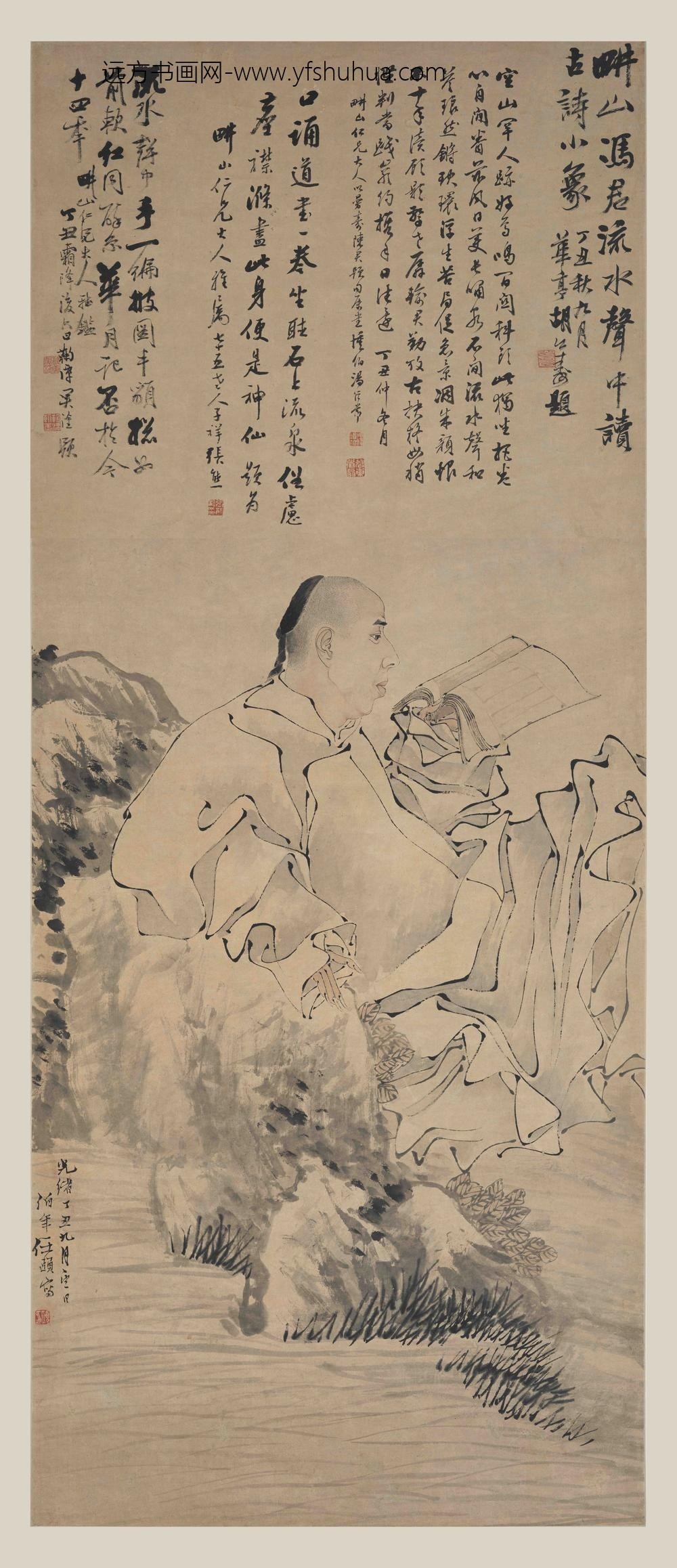 任伯年（任颐）_寄冯耕山像轴