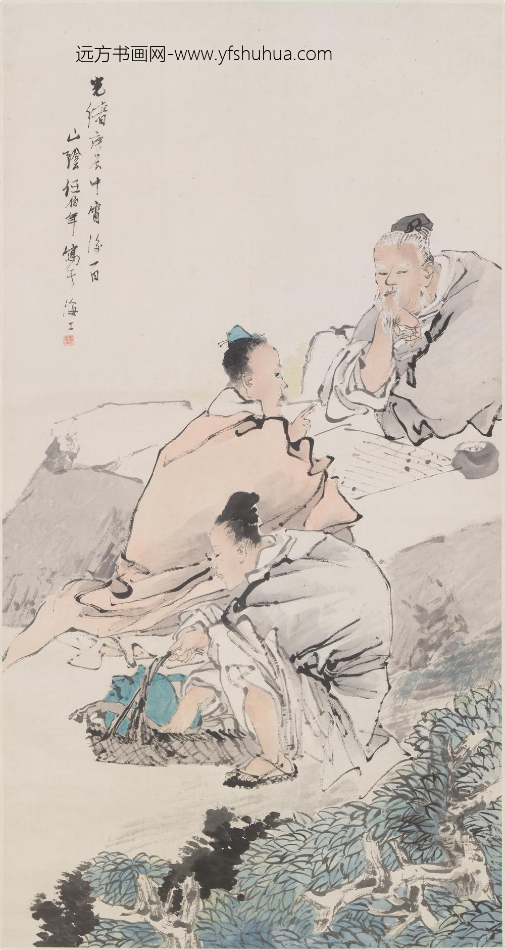 任伯年（任颐）_弈棋图轴