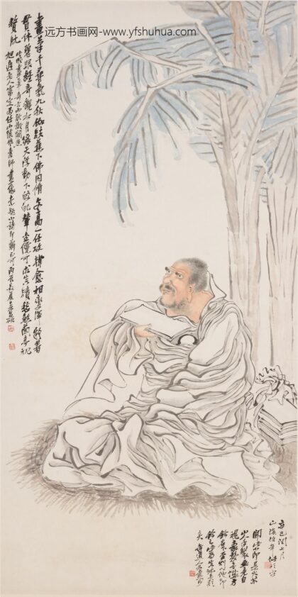 任伯年（任颐） 怀素种蕉图轴.jpg