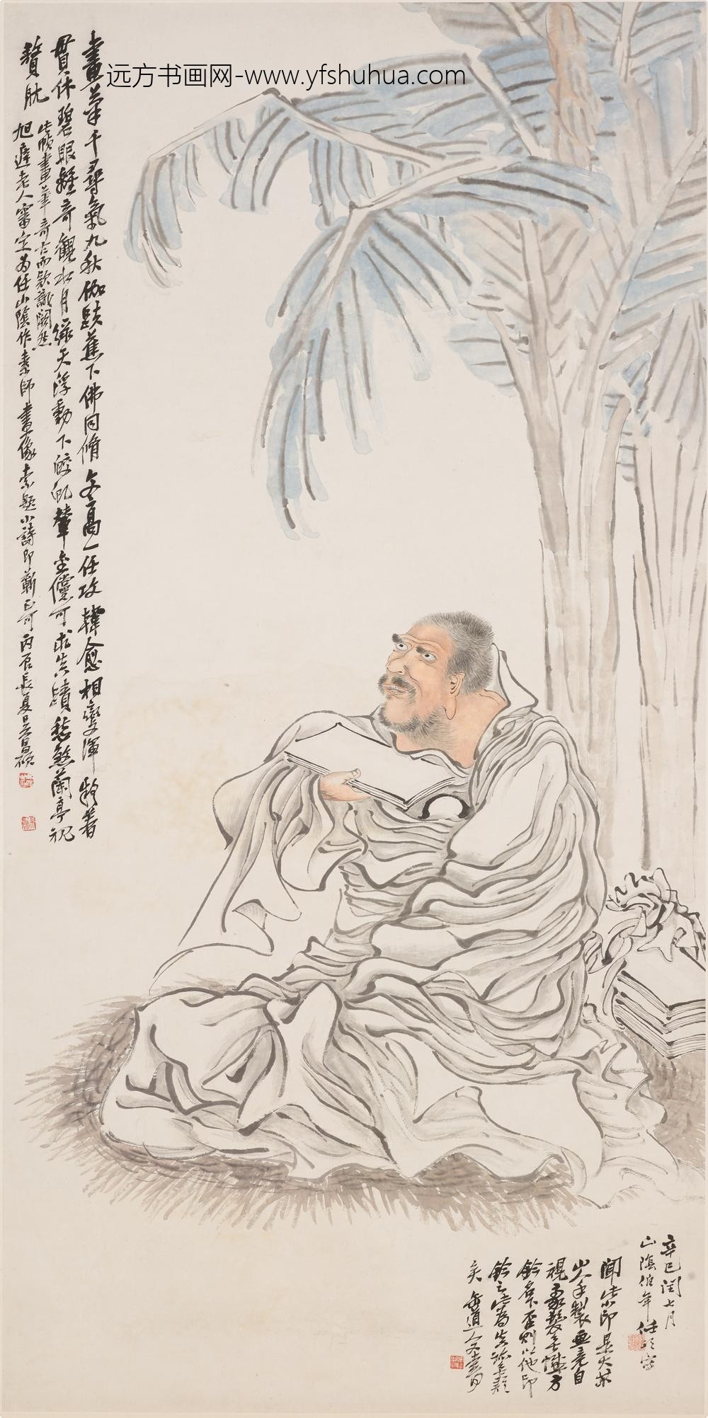 任伯年（任颐）_怀素种蕉图轴