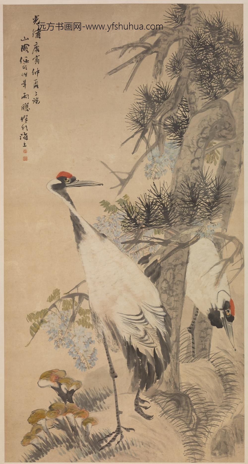 任伯年（任颐）_松鹤图轴