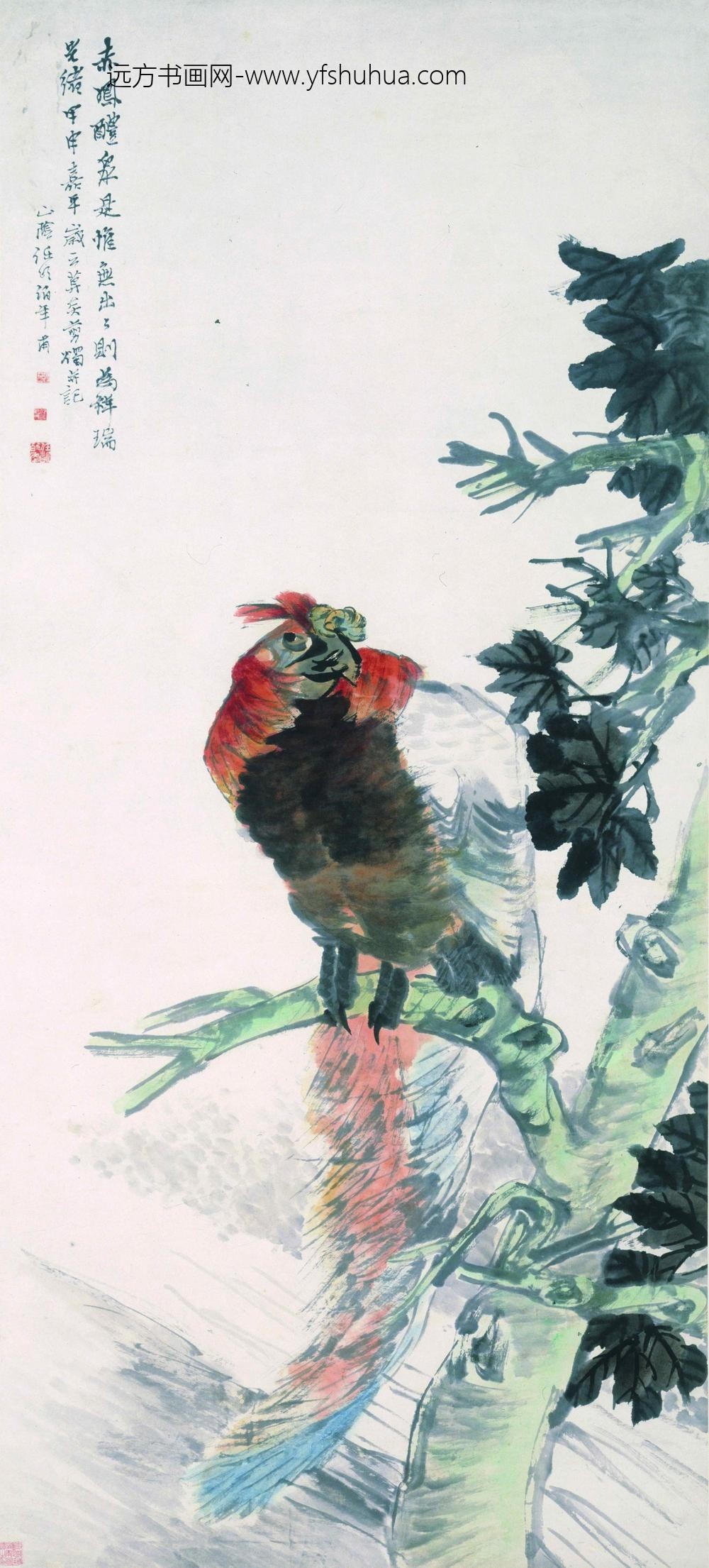 任伯年（任颐）_碧梧丹凤图轴