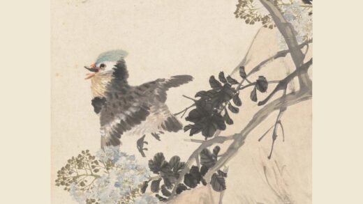 任伯年（任颐） 紫薇鸳鸯图轴.jpg