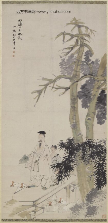 任伯年（任颐） 羲之换鹅图轴.jpg